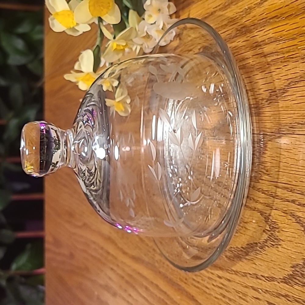Princess House Heritage Butter Dome & Plate